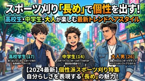 スポーツ刈り「長め」で個性を出す！高校生・中学生・大人が楽しむ最新トレンドヘアスタイル