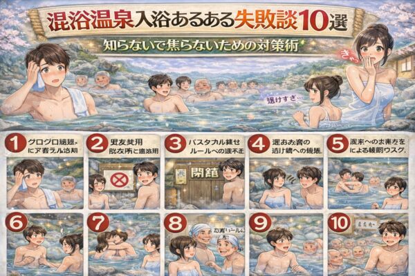 混浴温泉を知らずに入浴した失敗あるある10連発